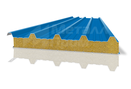 Кровельная сэндвич-панель 100 мм с минеральной ватой